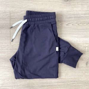 Vuori Navy Track Pants with Gray Drawstrings